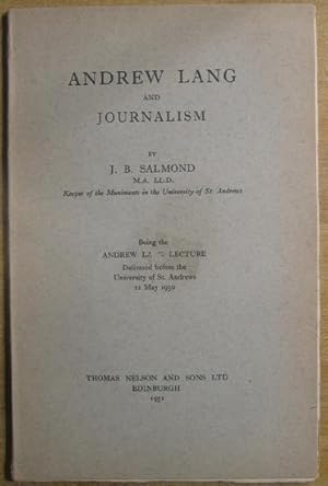 Imagen del vendedor de Andrew Lang and Journalism a la venta por Veery Books