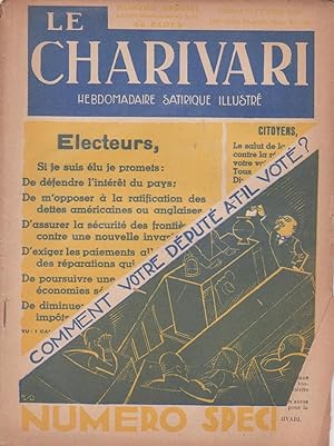 Revue "Le Charivari" n°296 du 27 février 1932 : "Numéro spécial : Comment votre député a-t-il vot...