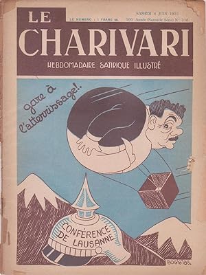 Revue "Le Charivari" n°310 du 4 juin 1932 : "Conférence de Lausanne : gare à l'atterrissage !"
