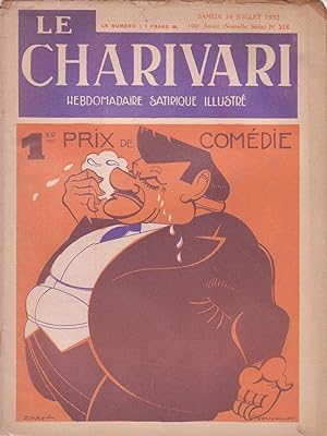 Revue "Le Charivari" n°316 du 16 juillet 1932 : "Premier Prix de Comédie"