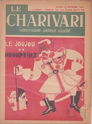 Revue "Le Charivari" n°324 du 10 septembre 1932 : "Le joujou du Kronprinz"