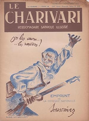 Revue "Le Charivari" n°325 du 17 septembre 1932 : "Emprunt de la défense nationale, souscrivez : ...