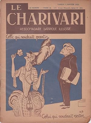 Revue "Le Charivari" n°341 du 7 janvier 1933 : "Celle qui voudrait partir, celui qui voudrait res...