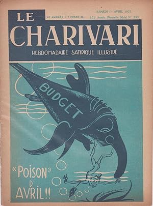 Revue "Le Charivari" n°353 du 1er avril 1933 : "Budget : Poison d'avril !!"