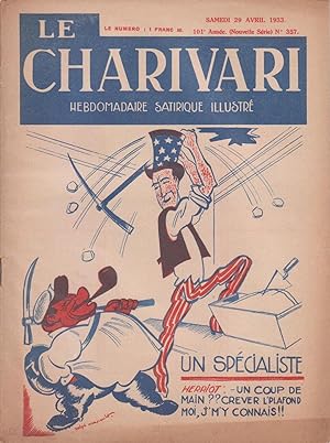 Revue "Le Charivari" n°357 du 29 avril 1933 : "Un spécialiste - Herriot : - Un coup de main    Cr...