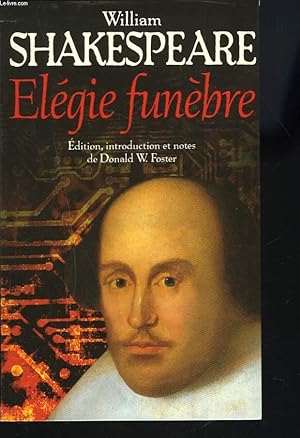 Bild des Verkufers fr ELEGIE FUNEBRE zum Verkauf von Le-Livre