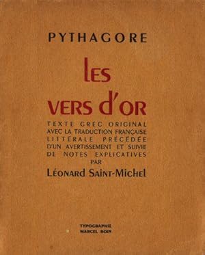 Image du vendeur pour Les vers d'or mis en vente par JLG_livres anciens et modernes