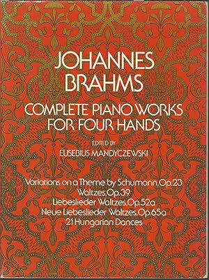 Image du vendeur pour Johannes Brahms: Complete Piano Works for Four Hands mis en vente par Mom and Pop's Book Shop,