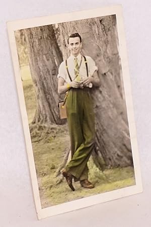 Photographic portrait of a young man inscribed and signed