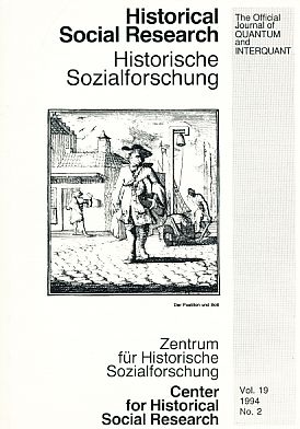 Imagen del vendedor de Historische Sozialforschung. Historical Social Research. Vol. 19; 1994. No. 2. a la venta por Fundus-Online GbR Borkert Schwarz Zerfa