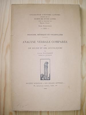 Imagen del vendedor de Analyse verbale compare du De Signis et des Bucoliques a la venta por Expatriate Bookshop of Denmark