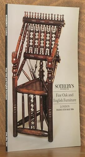 FINE OAK AND ENGLISH FURNITURE - SOTHEBY'S LONDON MAY 13 1994. SALE # LN4119