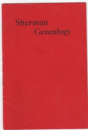 Seller image for Genealogy of One Branch of the Sherman Family for sale by McCormick Books