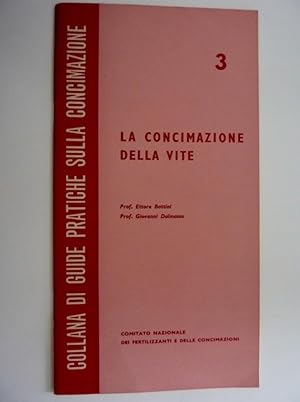 Imagen del vendedor de Collana di Guide Pratiche sulla Concimazione n. 3 - LA CONCIMAZIONE DELLA VITE" a la venta por Historia, Regnum et Nobilia