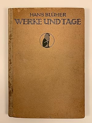Image du vendeur pour Werke Und Tage mis en vente par Old New York Book Shop, ABAA