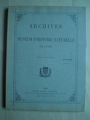 Archives du Muséum d'Histoire Naturelle de Lyon. Tome Neuvième