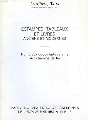 Bild des Verkufers fr ESTAMPES, TABLEAUX ET LIVRES ANCIENS ET MODERNES (CATALOGUE) zum Verkauf von Le-Livre