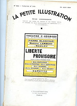 LIBERTÉ PROVISOIRE. Comédie en 4 actes.