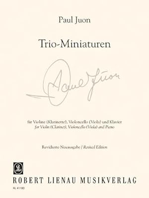 Bild des Verkufers fr Trio Miniaturen fr Violine (Klarinette), Violoncello (Viola) und Klavier : mit allen Wechselbesetzungen zum Verkauf von AHA-BUCH GmbH