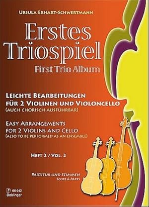 Bild des Verkufers fr Erstes Triospiel, fr 2 Violinen und Violoncello, Spielpartitur u. 3 Einzelstimen. H.2 : Leichte Bearbeitungen zum Verkauf von AHA-BUCH GmbH