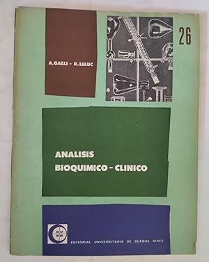 Immagine del venditore per Anlisis bioqumico-clnico venduto da Librera Ofisierra