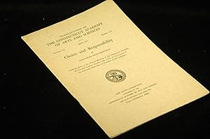 Imagen del vendedor de Choice and responsibility;: Address given at the annual meeting of the Connecticut Academy of Arts and Sciences, October 24th, 1946, on the occasion . the Connecticut Academy of Arts and Sciences) a la venta por Chris Korczak, Bookseller, IOBA