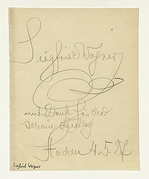 Imagen del vendedor de Eigenh. Albumblatt mit U. a la venta por Eberhard Kstler Autographen&Bcher oHG