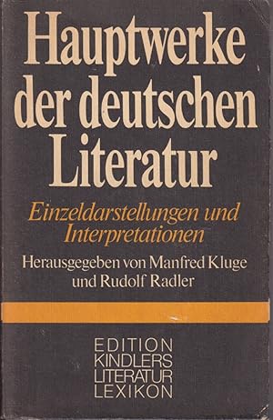 Seller image for Hauptwerke Der Deutschen Literatur: Einzeldarstellungen Und Interpretationen for sale by Jonathan Grobe Books