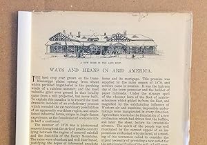 Image du vendeur pour Ways And Means In Arid America mis en vente par Legacy Books II