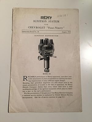 Immagine del venditore per Remy Ignition System For Chevrolet "Four-Ninety" Instruction Book 58 venduto da WellRead Books A.B.A.A.