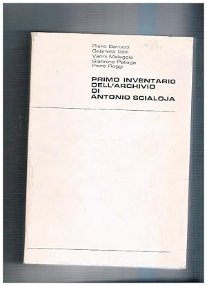 Immagine del venditore per Primo inventario dell'archivio di Antonio Scialoja. venduto da Libreria Gull