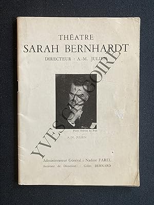 MADAME SANS GENE DE VICTORIEN SARDOU-PROGRAMME THEATRE SARAH BERNHARDT