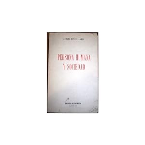 Seller image for Persona humana y sociedad for sale by Librera Salamb