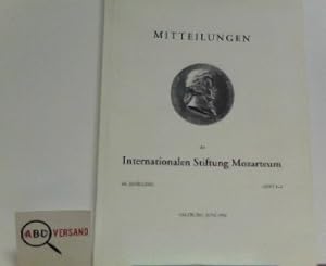 Immagine del venditore per Mitteilungen der Internationalen Stiftung Mozarteum, 44. Jahrgang Heft 1-2 venduto da ABC Versand e.K.