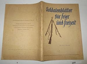 Seller image for Soldatenbltter fr Feier und Freizeit - Juni 1940 for sale by Versandhandel fr Sammler