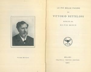 Bild des Verkufers fr Le pi belle pagine di Vittorio Betteloni. zum Verkauf von Libreria Piani