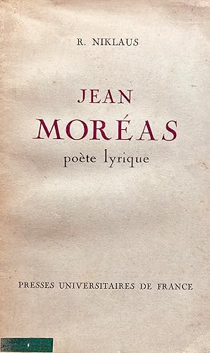 Bild des Verkufers fr Jean Moreas, pote lyrique. zum Verkauf von Jack Baldwin Rare Books