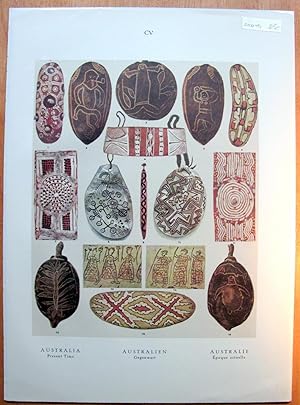 Antique Chromolithograph. Ornaments, Australia- Present Times.