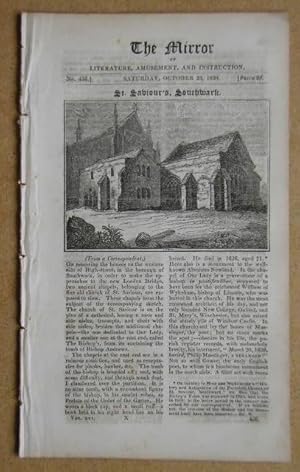 Seller image for The Mirror of Literature, Amusement, and Instruction. No. 456. Saturday, October 23, 1830. for sale by N. G. Lawrie Books