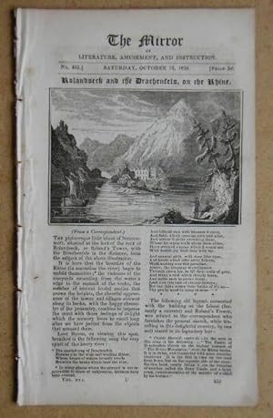 Seller image for The Mirror of Literature, Amusement, and Instruction. No. 455. Saturday, October 16, 1830. for sale by N. G. Lawrie Books