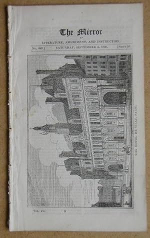 Seller image for The Mirror of Literature, Amusement, and Instruction. No. 449. Saturday, September 4, 1830. for sale by N. G. Lawrie Books