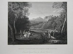 Prince Giustiniani Returned From Hunting. From the Original Picture by Annibale Caracci in The Na...