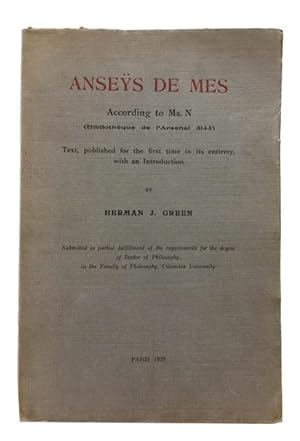 Anseys de Mes: According to Ms. N (Bibliotheque de l'Arsenel 3143)
