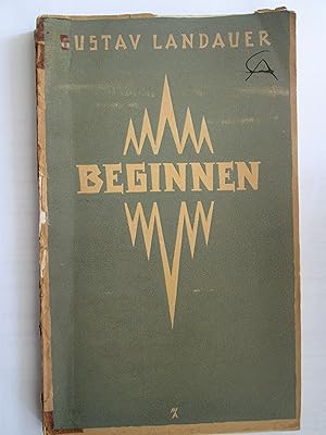 Seller image for Beginnen : Aufstze ber Sozialism for sale by Expatriate Bookshop of Denmark