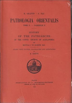 Seller image for History of the Patriarchs of the Coptic Church of Alexandria IV. Mennas-Joseph (849), for sale by BOOKSELLER  -  ERIK TONEN  BOOKS