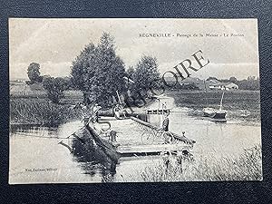 "REGNEVILLE-PASSAGE DE LA MEUSE-LE PONTON"-CARTE POSTALE