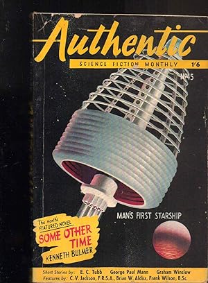 Bild des Verkufers fr Authentic. May 15th 1954. Volume 1. Number 45. Science Fiction Monthly magazine. BRITISH EDITION. This month's featured novel: Some Other Time by Kenneth Bulmer zum Verkauf von SAVERY BOOKS