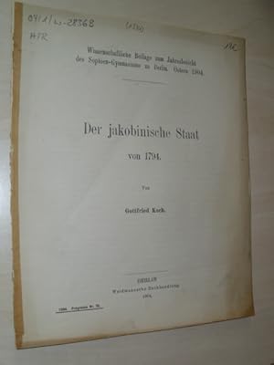 Seller image for Der jakobinische Staat von 1794. for sale by Antiquariat Hamecher