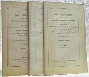 Bild des Verkufers fr Neue Mitteilungen aus dem Gebiete historisch-antiquarischer Forschungen. Im Namen des mit der Knigl. Universitt Halle-Wittenberg verbundenen Thringisch-Schsischen Vereins fr Erforschung des vaterlndischen Altertums und Erhaltung seiner Denkmalle. Band XVIII: 1 und 2. (1/2) Hefte. zum Verkauf von Bouquinerie du Varis