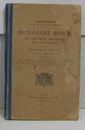 Seller image for Dictionnaire musical des locutions trangres for sale by crealivres